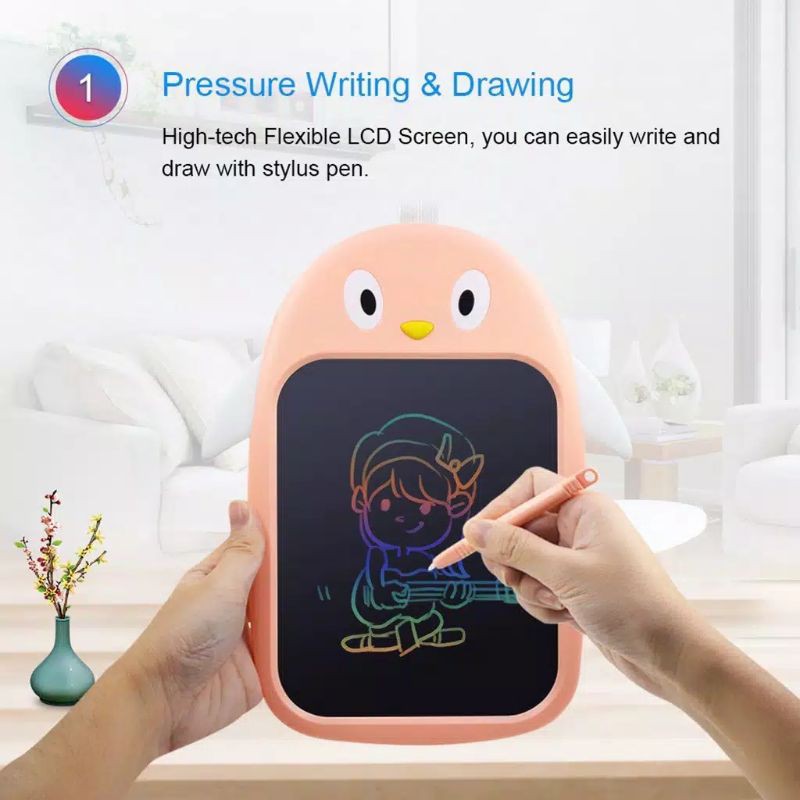 TOYS | Penguin LCD Writing / Drawing Pad / Papan Tulis Anak / LCD Writing Board 8.5&quot;