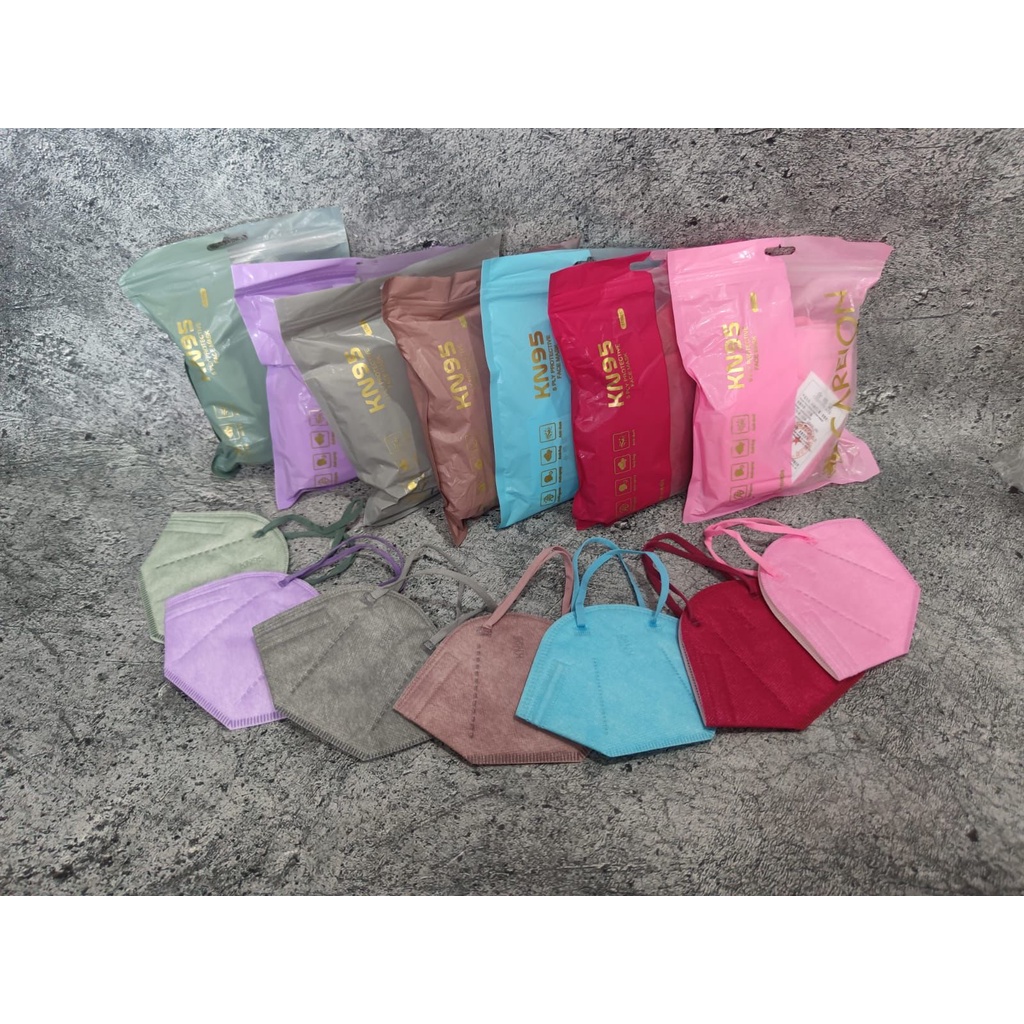 KN95 CAREION WARNA - MASKER KN95 CAREION 5PLY TALI SENADA