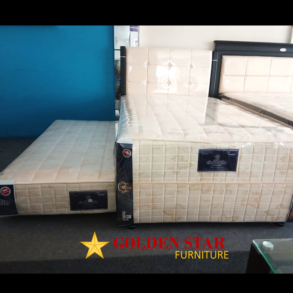 2in1 SET kasur twin American Indopillo uk 120 spring bed springbed