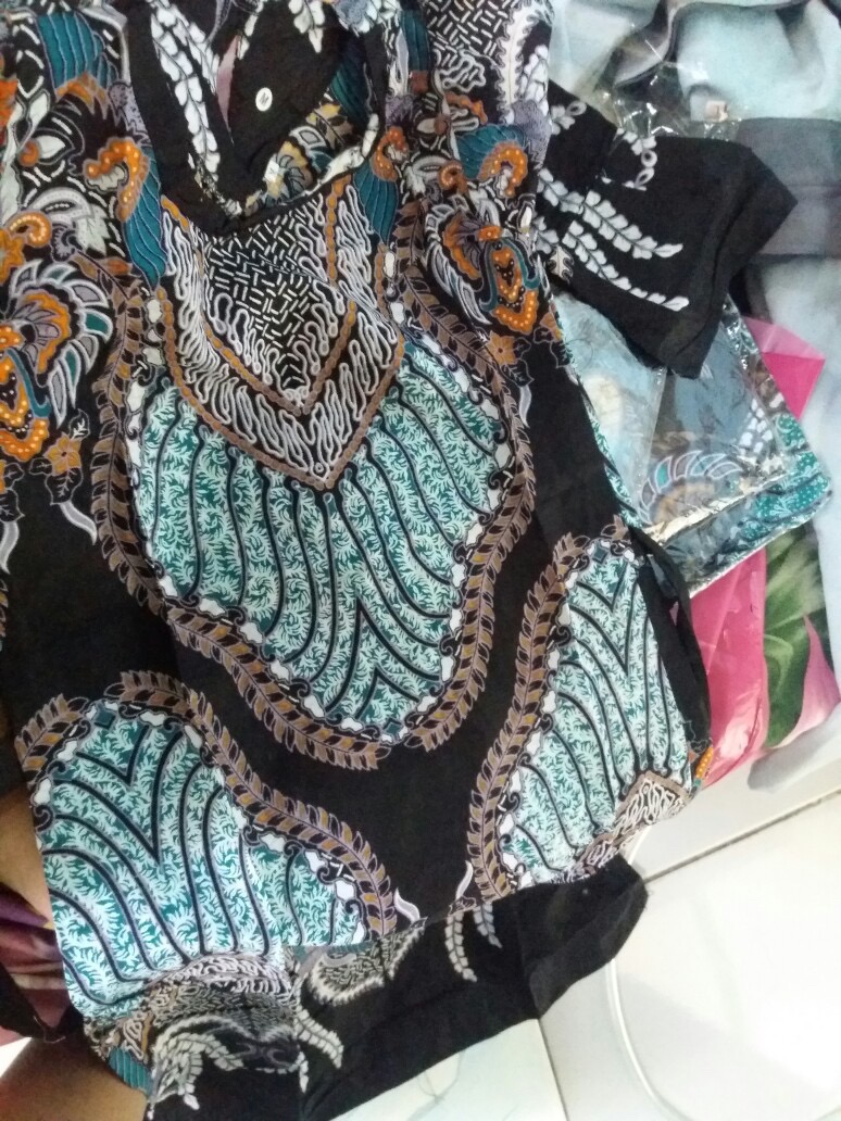 Batik Couple Keluarga Sania Ruffle Ori Ndoro Jowi Dnt Motif Madu