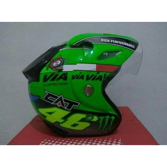 Helm CAT Rossi / helm half face / helm murah - revivalll