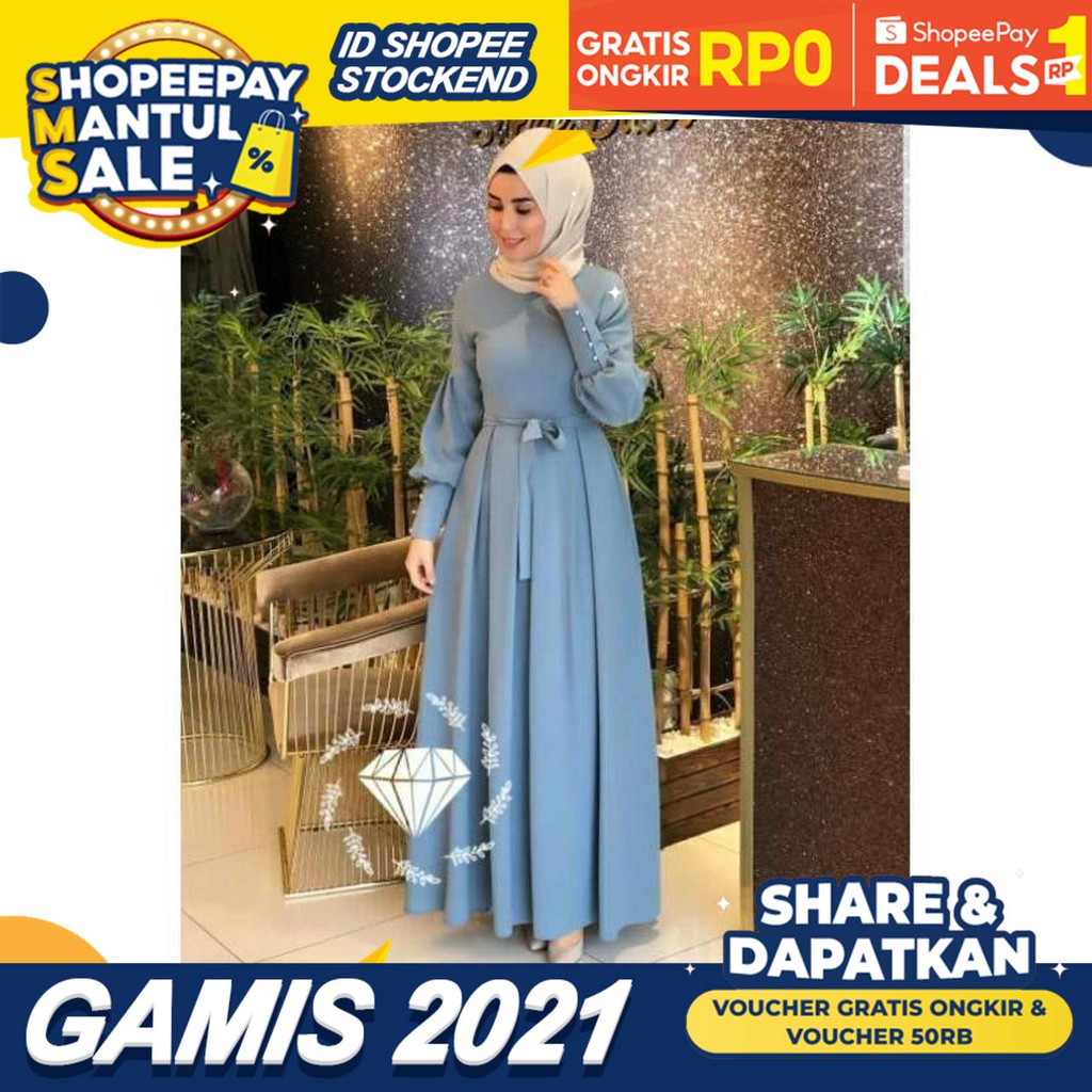 Kaima Dress Gamis Moscrape Polos I.13812151.5549193765