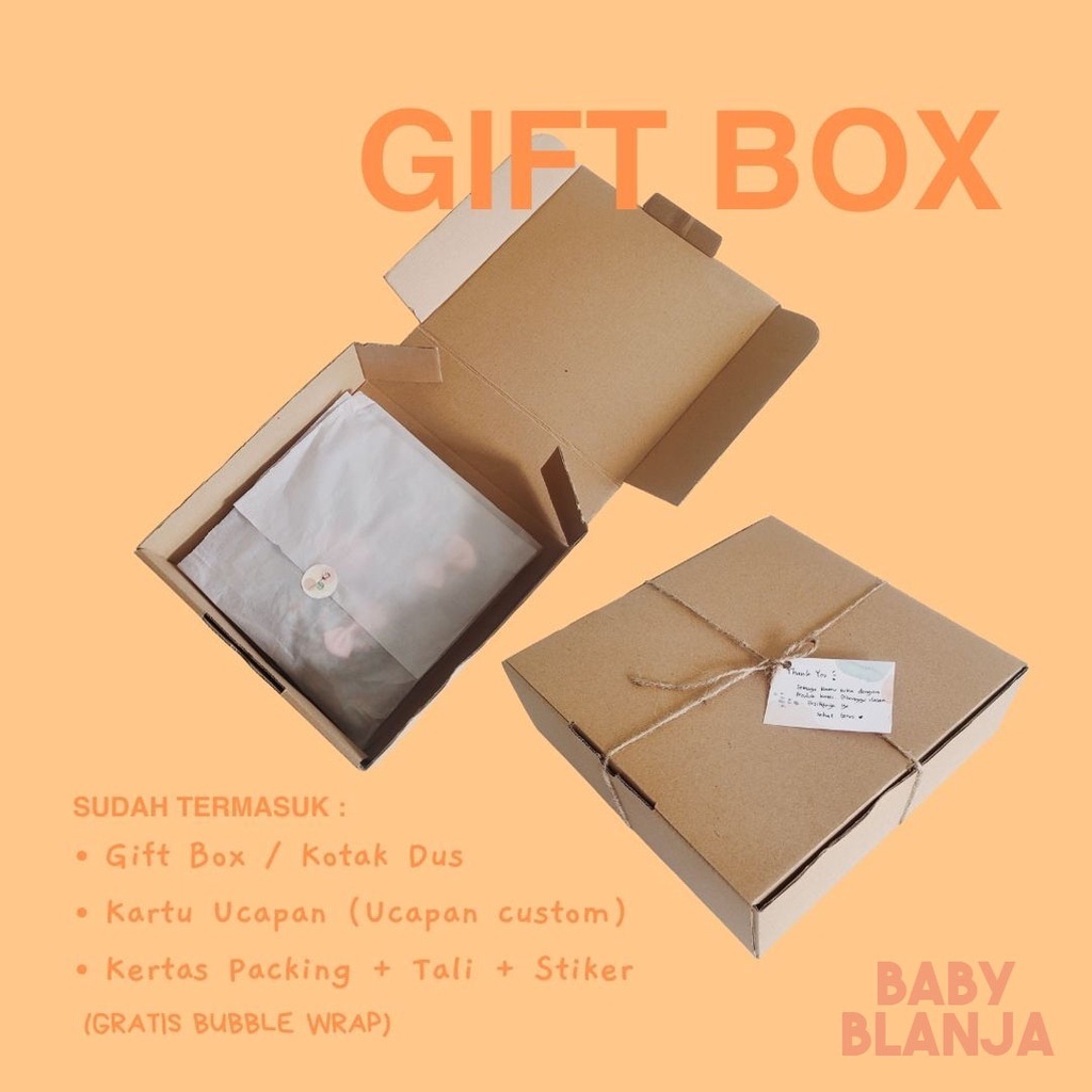 

Gift Box / Kotak Coklat Kardus *Gratis Bubble Wrap (Baca Deskripsi)