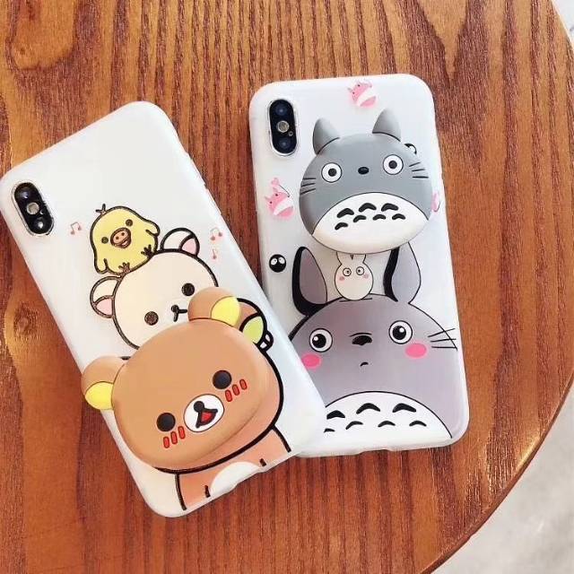 Case Disney + Popsocket 3D Oppo A83 vivo V9 Y83 Y71 Samsug J2core iPhone 7G Redmi S2 Redmi 6pro MiA2