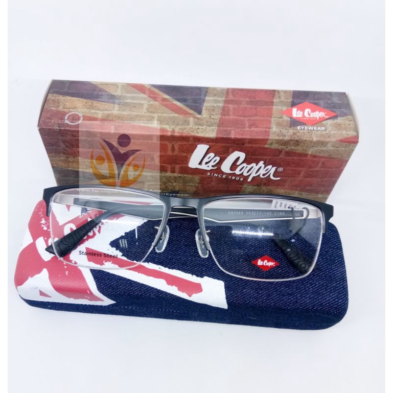 Kacamata ori Lee Cooper semi rimless gratis lensa power