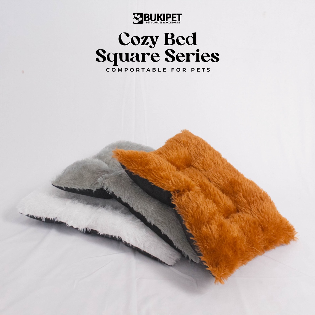 Kasur Kucing Bantal Alas Tidur Kucing Peliharaan Aksesoris Hewan - Cozy Bed Square