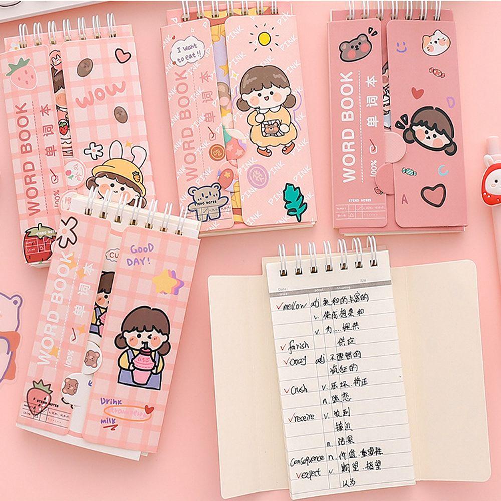 Mxbeauty Buku Kata Kawaii Journal Notebook Memo Pad Tulisan Mini Pads Binder Book Buku Kosa Kata