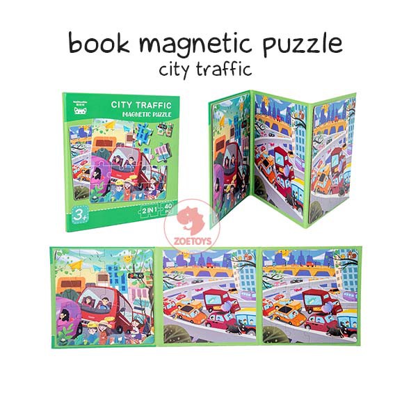 Zoetoys Book Magnetic Puzzle | Puzzle Buku Magnet 2 in 1 Disney Princess | Mainan Edukasi Anak