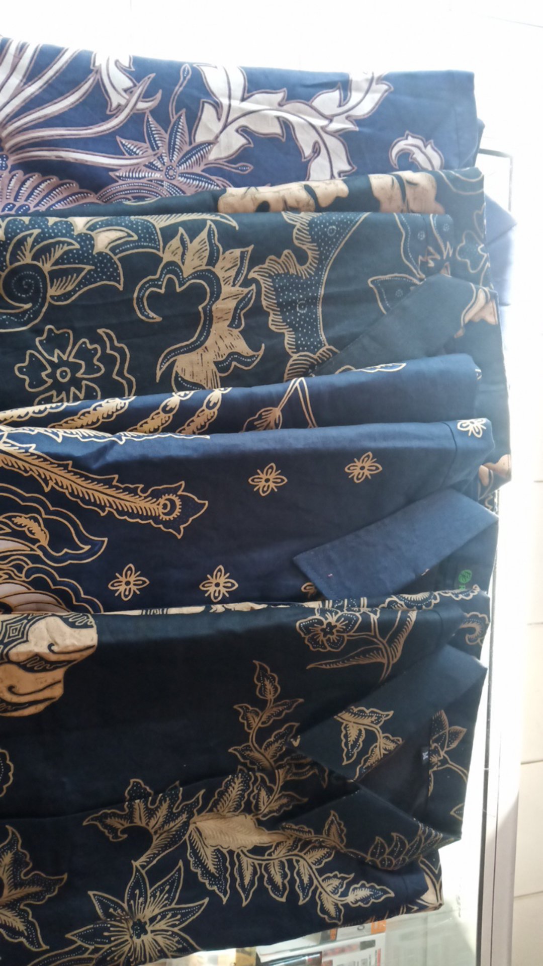 Semira Navy Kemeja Batik Pria Full Furing Katun Primisima