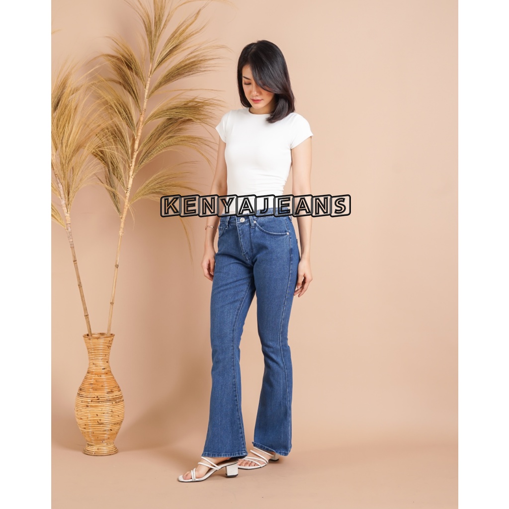 7C-G CELANA JEANS PREMIUM HIGHWAIST CUTBRAY BIRU JEANS /BOYFRIEND CUTBRAY /NONSTREACH JEANS /27 - 30