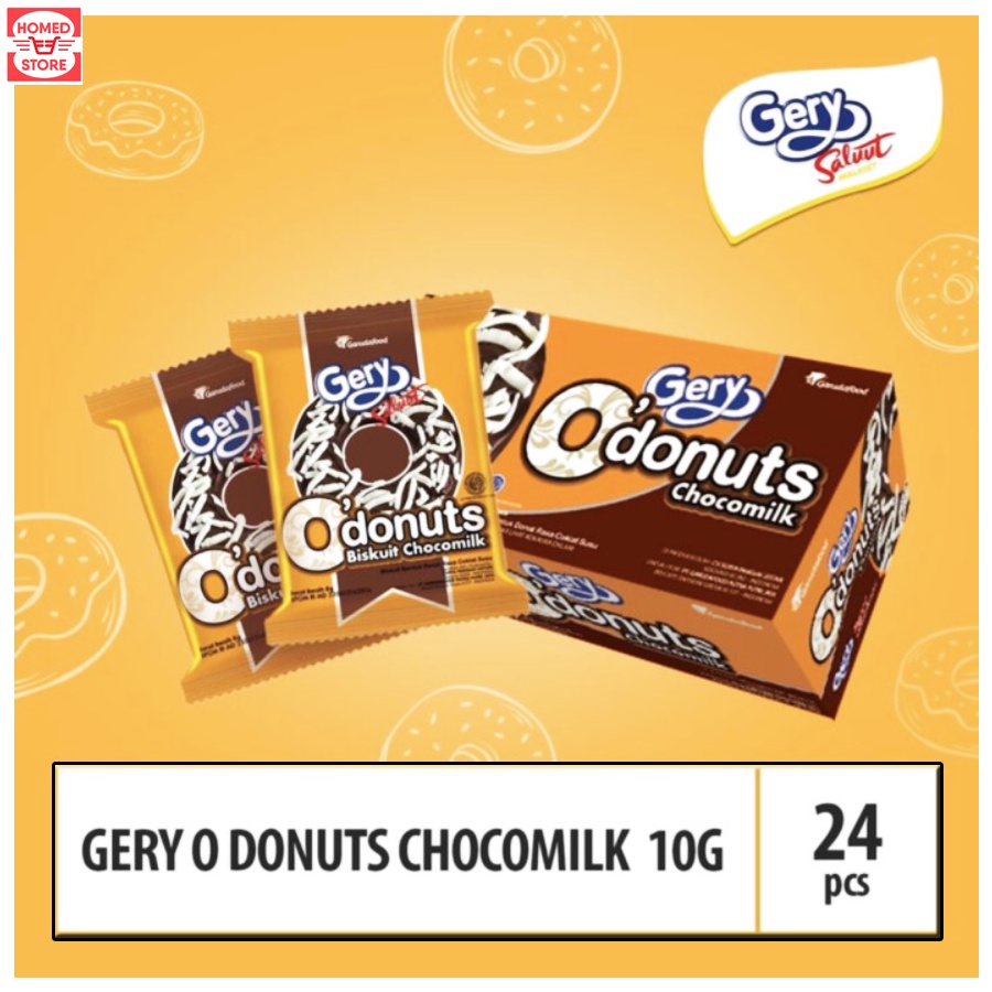 

Gery Saluut O’Donuts Chocomilk 1 Box isi 24 Pcs