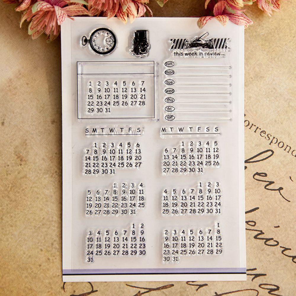 Lanfy Scrapbooking Anak Handmade Bulanan Mingguan DIY Kalender Waktu Jam Crapbooking Stamp