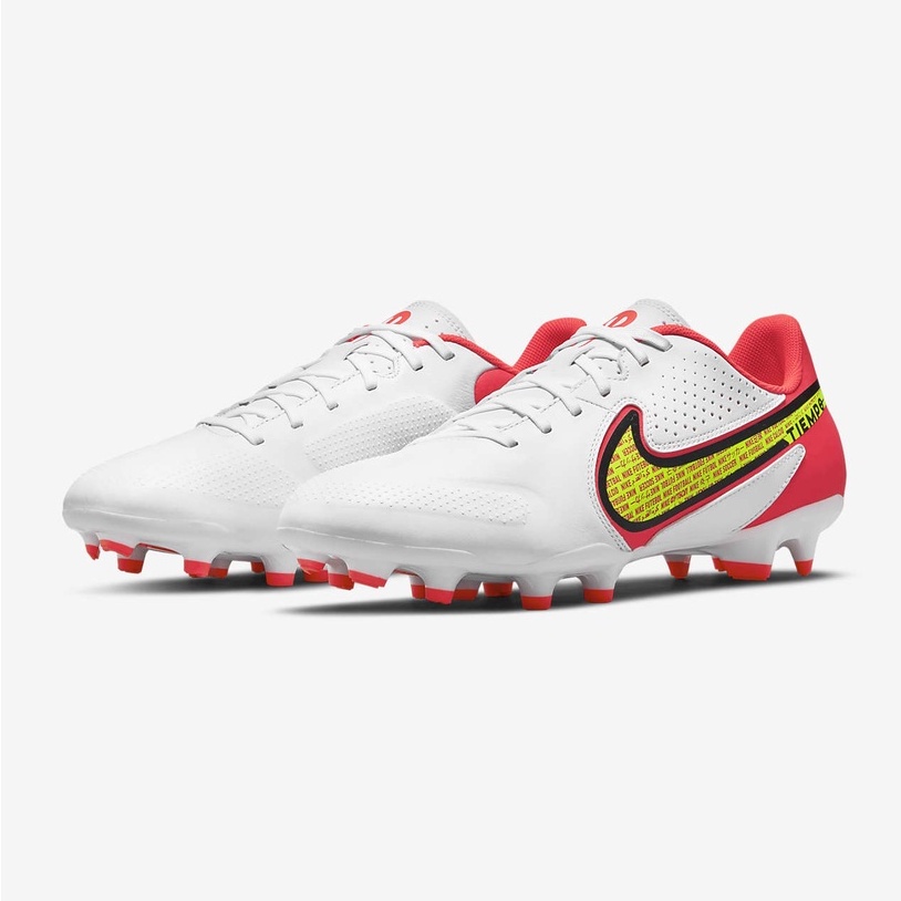Sepatu Bola Nike Tiempo Legend 9 Academy - Black & White Original | Tiempo 9-White Crimson