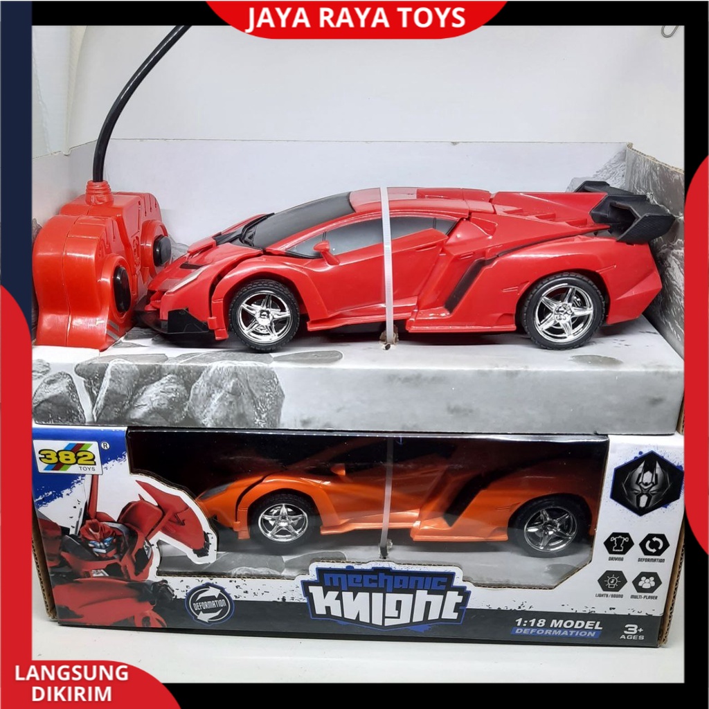 Mobil Remote Control autobot Transfroms Deformation Berubah Menjadi Robot Mainan Anak Laki Laki