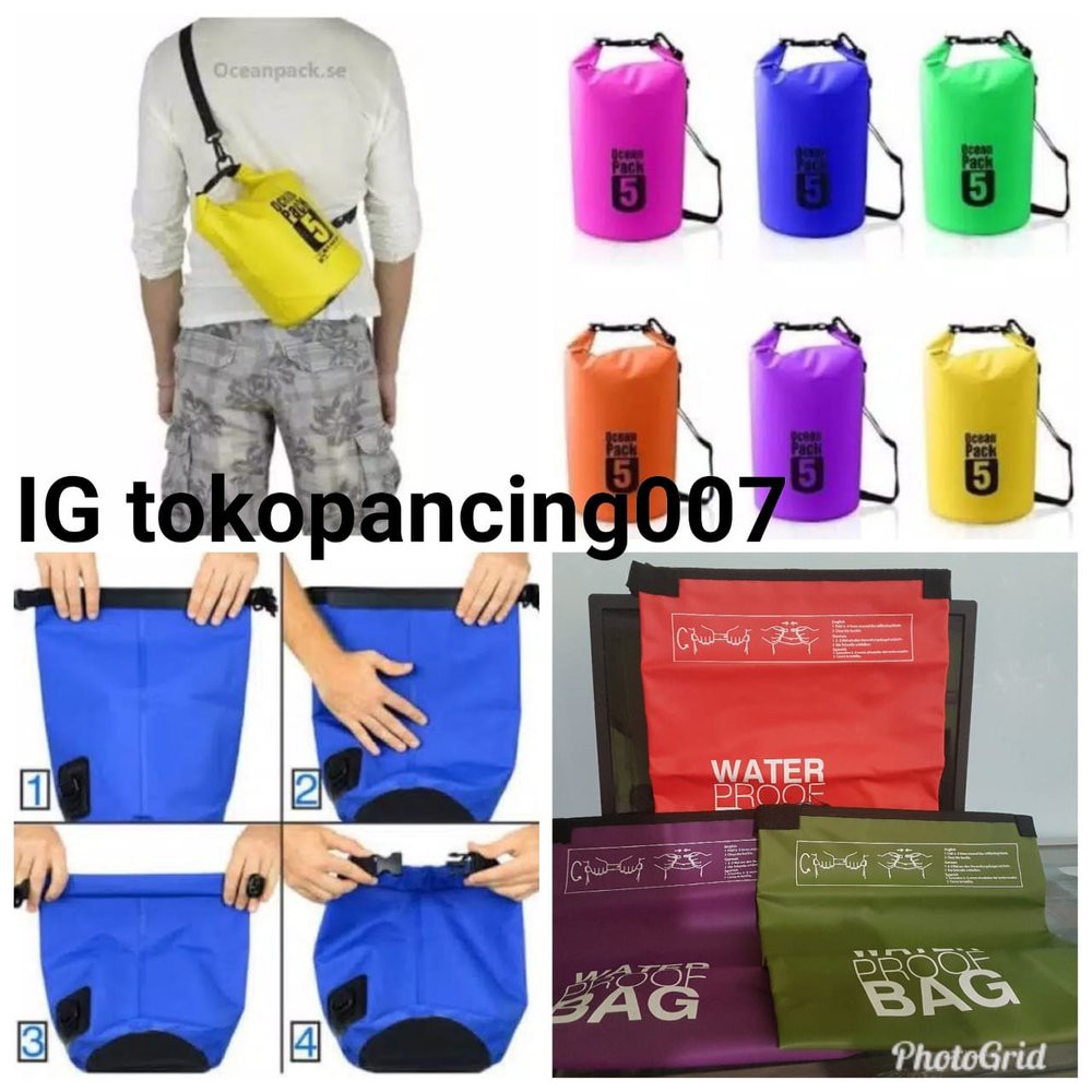 Tas Dry Bag Waterproof / Tas Outdoor / Tas Anti Air / Tas Pancing