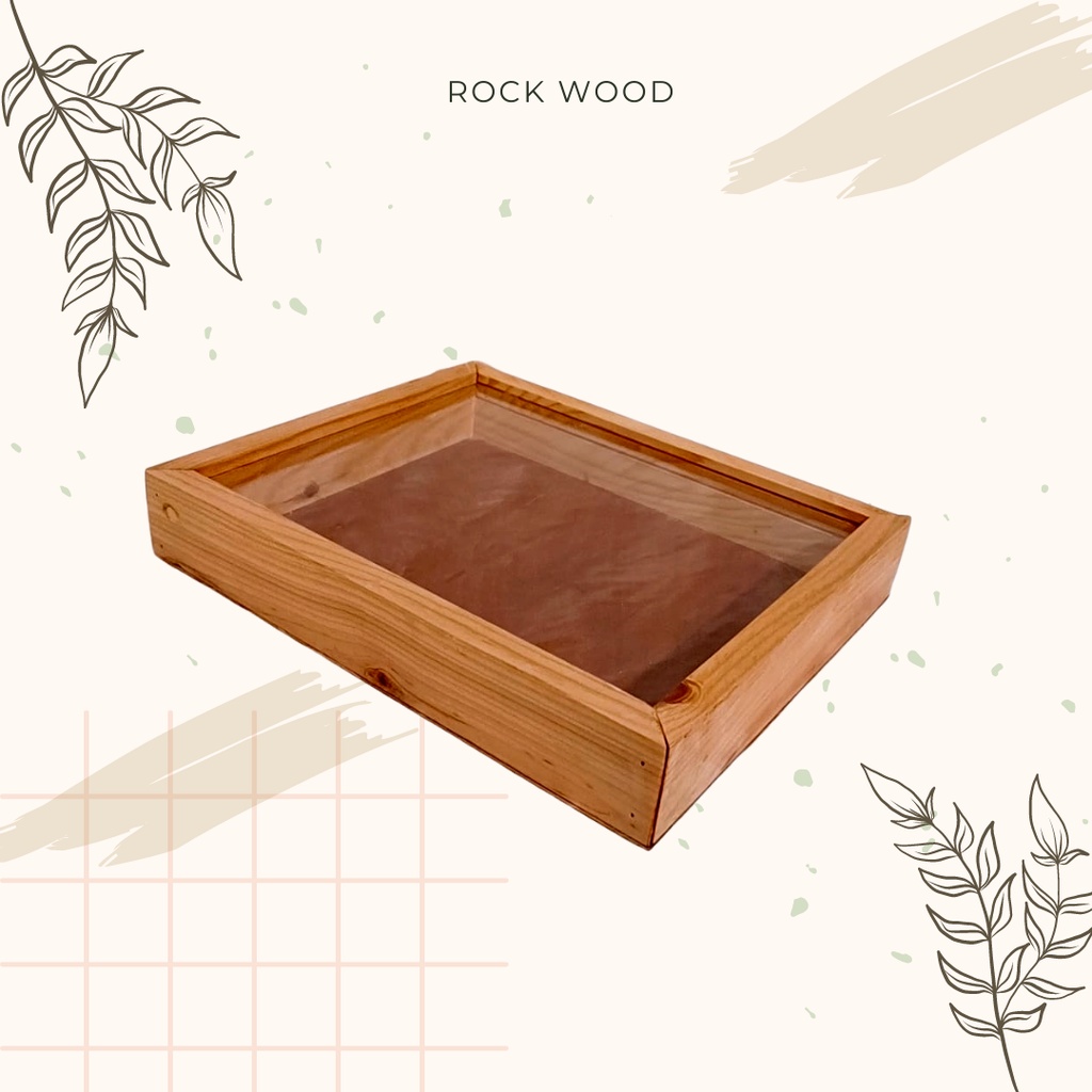 [Bisa Custom] Sliding Box Acrilic Uk Luar 30 x 25 x T=5,5 Kayu Hampers Parcel Kado Hadiah Lebaran Ra