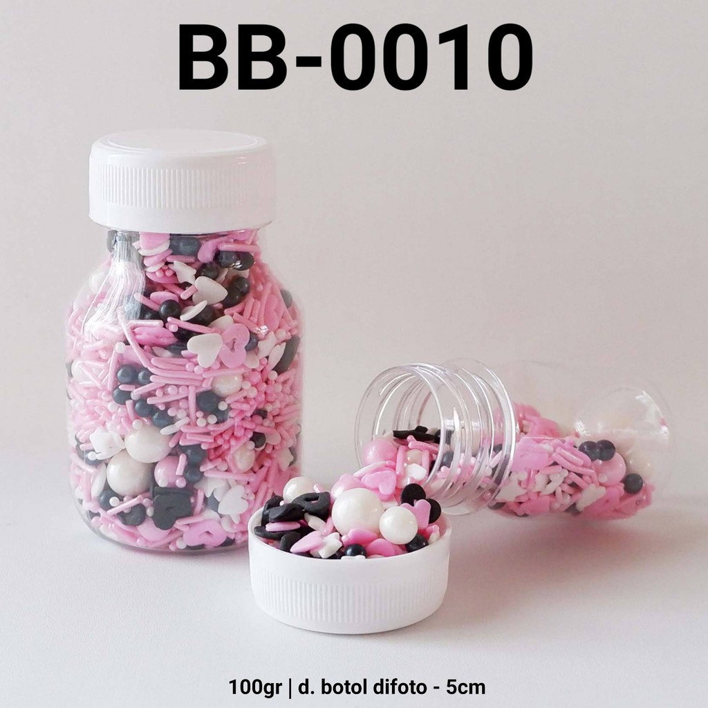 

BB-0010 Sprinkles sprinkle sprinkel 100gr 100 gram pink hitam mix yamama baking grosir murah sprinkles cake dekorasi mutiara trimit decoration story sprinklestory sprinklesstory sprinkle story yamama baking