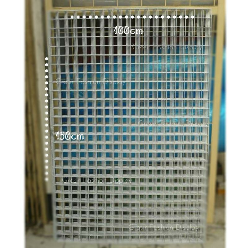 Ram Jaring Kawat Putih GridWall Wire Wall Kawat 100 x 150 Hiasan Kamar Murah-BH