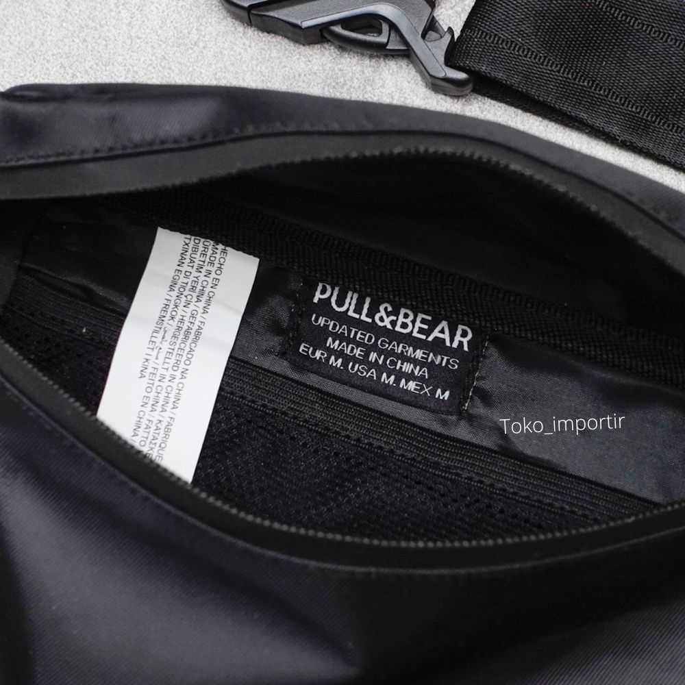 Tas Pull&amp;Bear Basic Waistbag Pria Kualitas Import Mirror Original