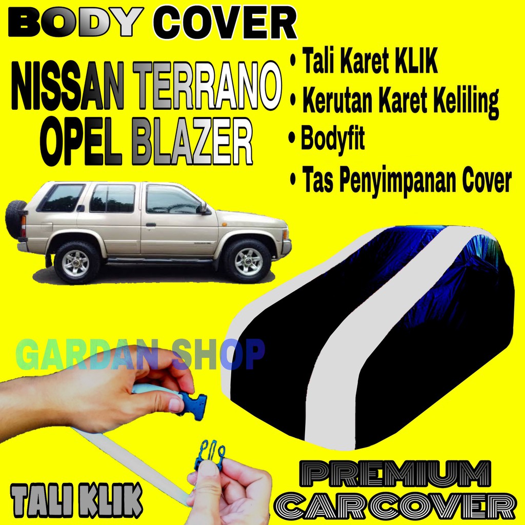 Body Cover NISSAN TERANO Sarung Strip SILVER Penutup Pelindung Selimut Bodi Mobil Terano PREMIUM