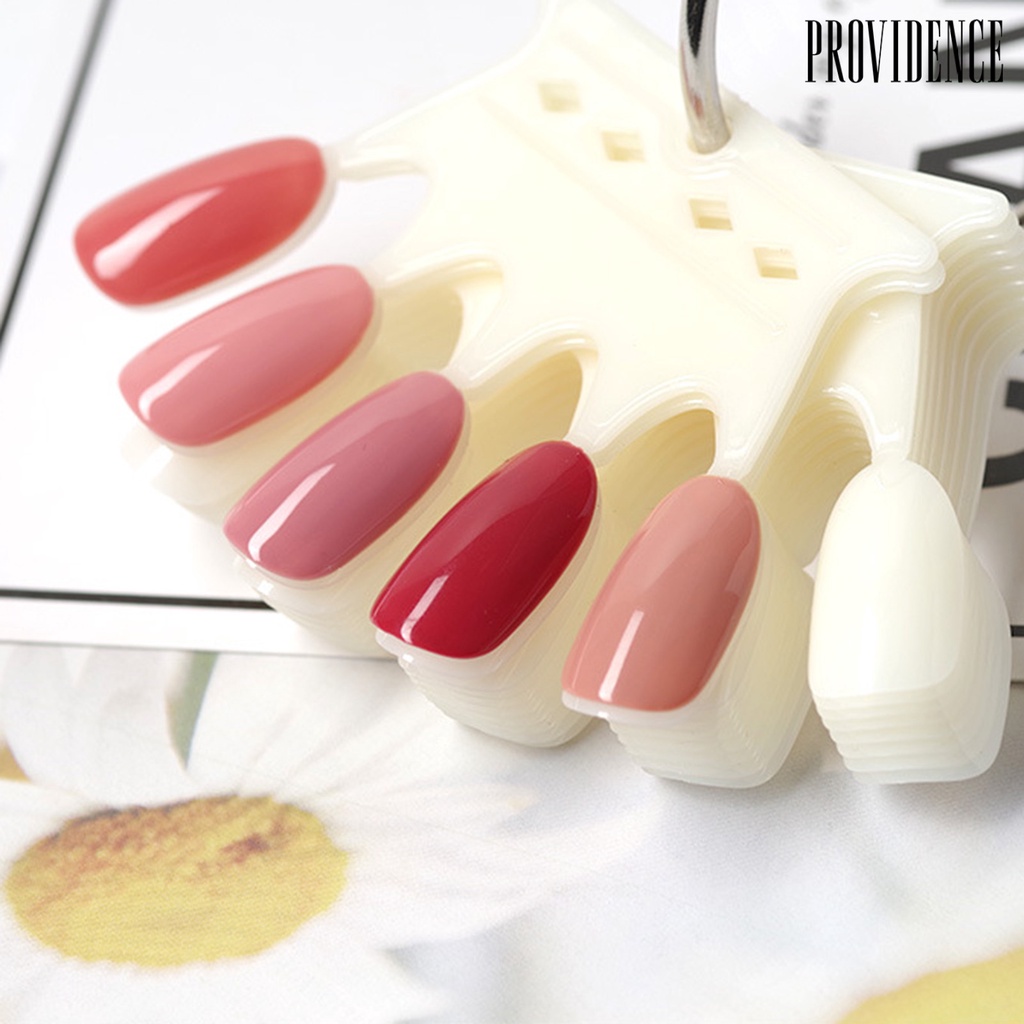 Providence 10Pcs/50Pcs Fan-Shaped Nail Display Card Practice ABS Crown Type Nail Art Tips Display Practice Sticks for Manicure