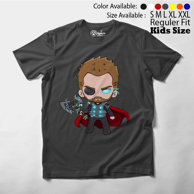 Baju Anak / Kaos Atasan Anak / Kids T Shirt Baby Marvel Chibi Kawaii Thor