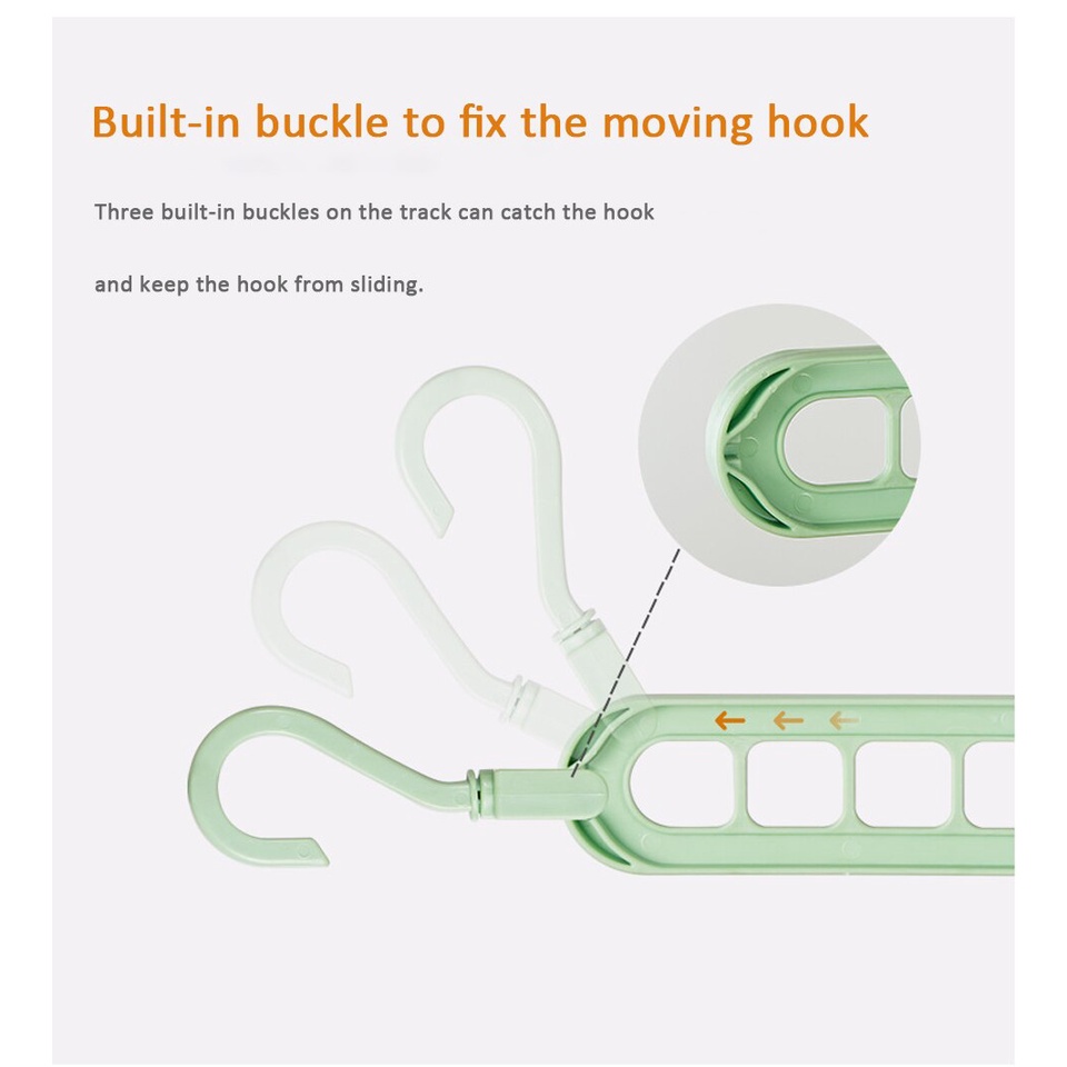 Gantungan Baju Lipat Jemuran Baju Lipat Portable Hanger Travelling 9 Lubang Multifungsi