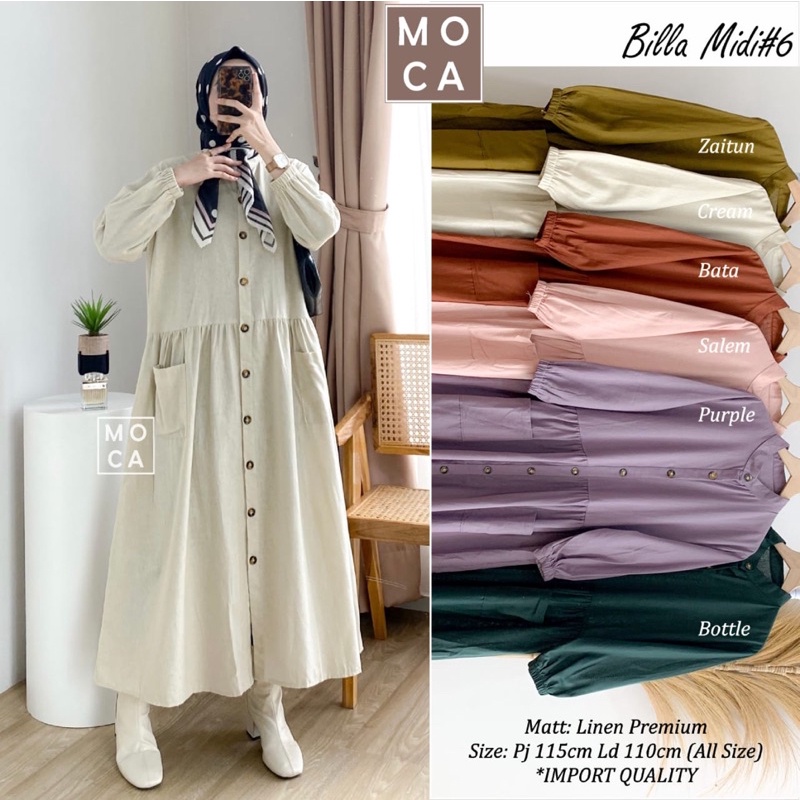 BILLA MIDI #6 DRESS by Moca