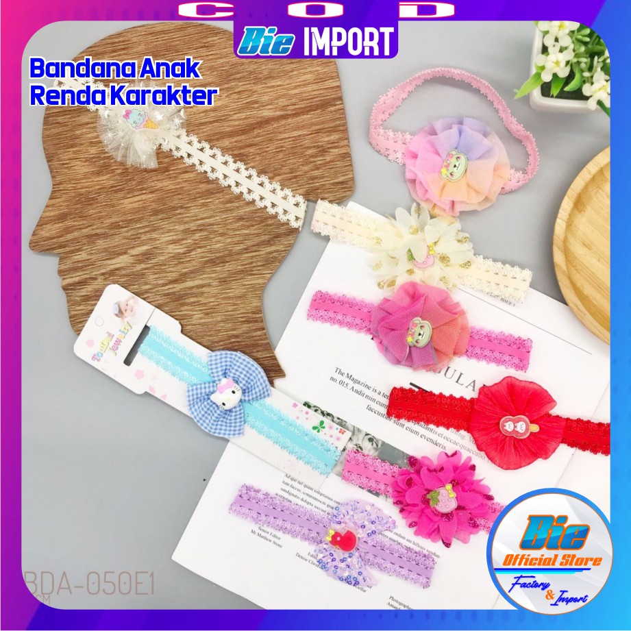 Bandana Anak Karakter Korean Style Impor Best Seller