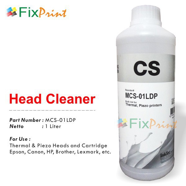 Head Cleaner Printer Epson Canon Brother HP Cleaning Printhead Premium 1 Liter MCS 01LDP