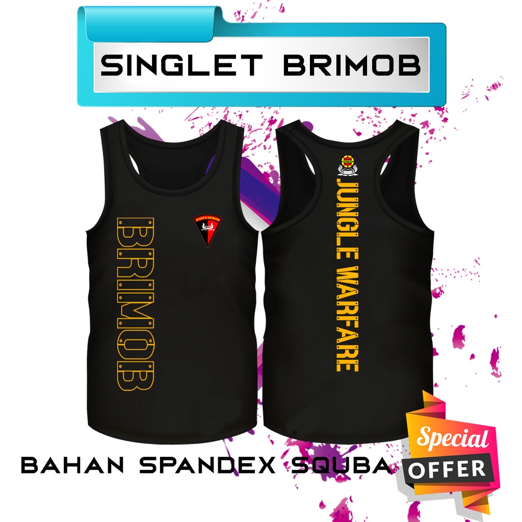 singlet brimob/bahan spandex squba