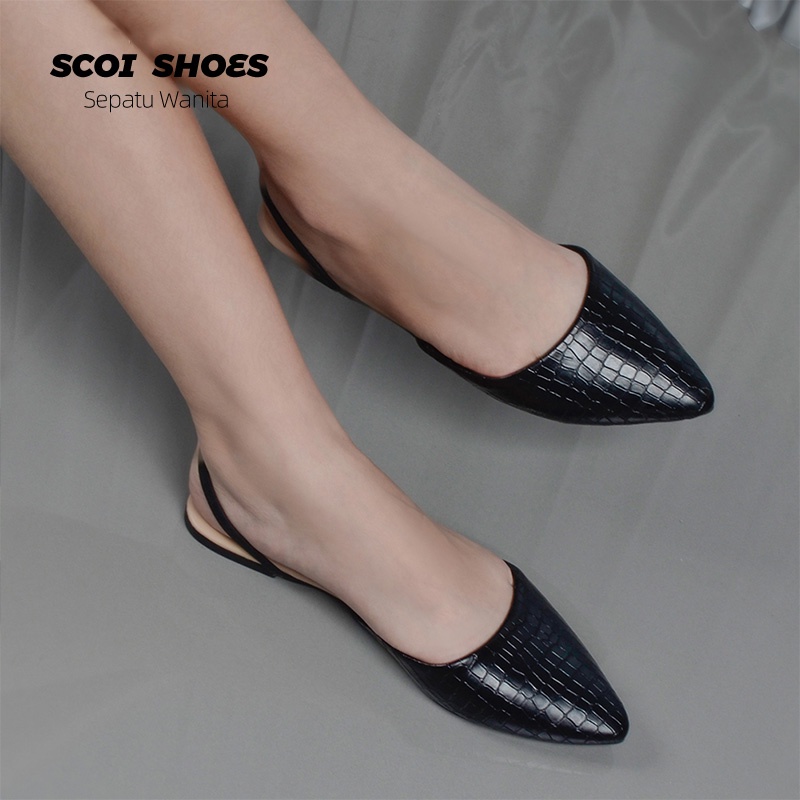 Sepatu Flatshoes Wanita Baru Bahan Lembut Non-Slip Korea Fashion Wanita Import