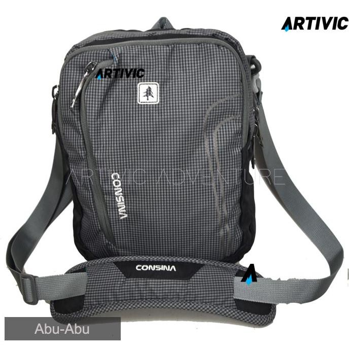 Harga Termurah Tas Selempang Consina Cape Town 1 Travel Pouch Shoulder Bag Original - Abu-Abu