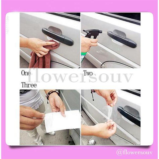 Anti Gores Pelindung Gagang Pintu Mobil Stiker Handle Pintu Mobil