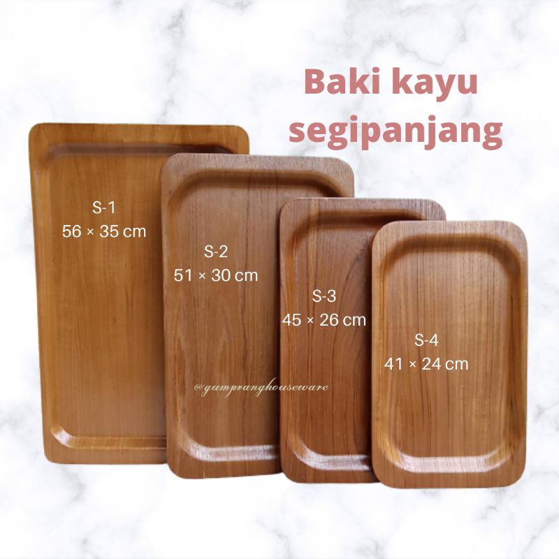 Nampan  baki kayu  segi besar  56  35 cm S 1 Shopee Indonesia  Nampan  baki kayu  segi besar  56  35 cm S 1 Shopee Indonesia