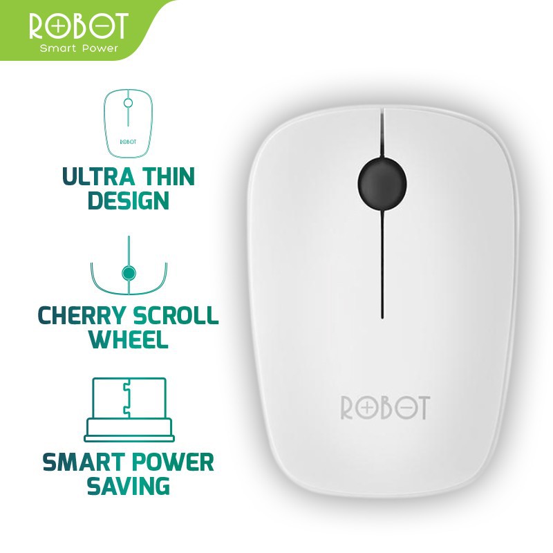 Mouse Wireless Robot M220 Original Tanpa Kabel Lucu Unik 2,4ghz Optical 1600 dpi USB Bluetooth