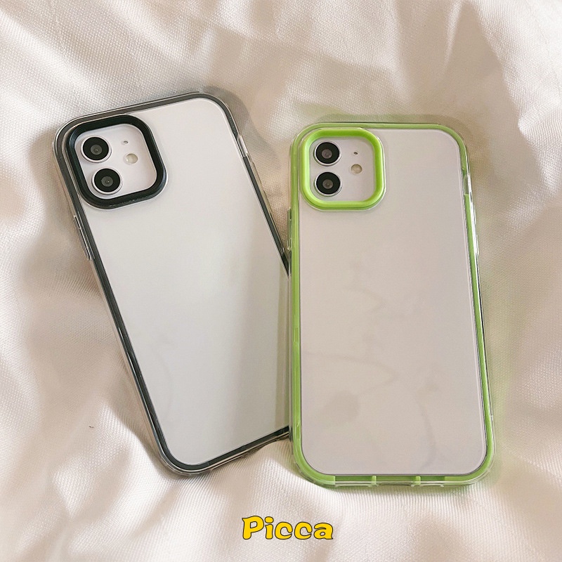 3 In 1 Soft Case Pelindung Lensa Warna Macaron Bahan TPU Untuk IPhone 7 8 Plus 11 12 13 Pro Max XR XS X SE 2020