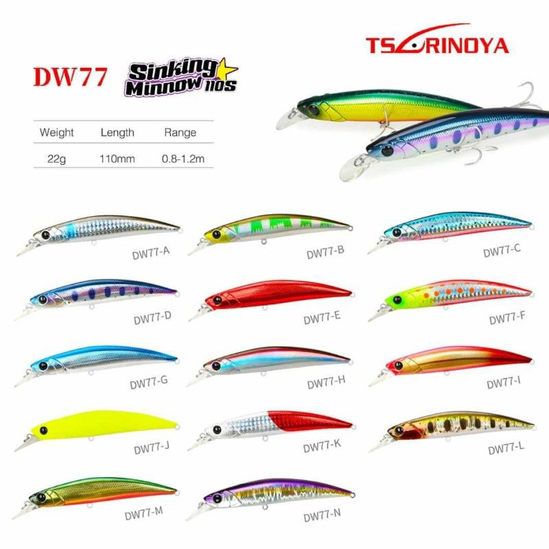 Umpan Minnow Tsurinoya DW77