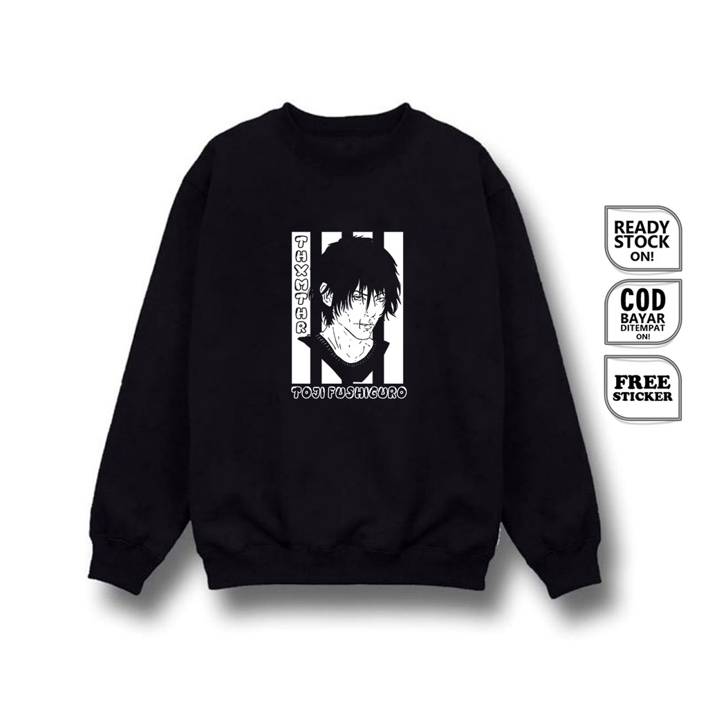 SWEATER CREWNECK TOJI FUSHIGURO JUJUTSU KAISEN ANIME MANGA SATORU GOJO YUJI ITADORI MEGUMI NOBARA SC