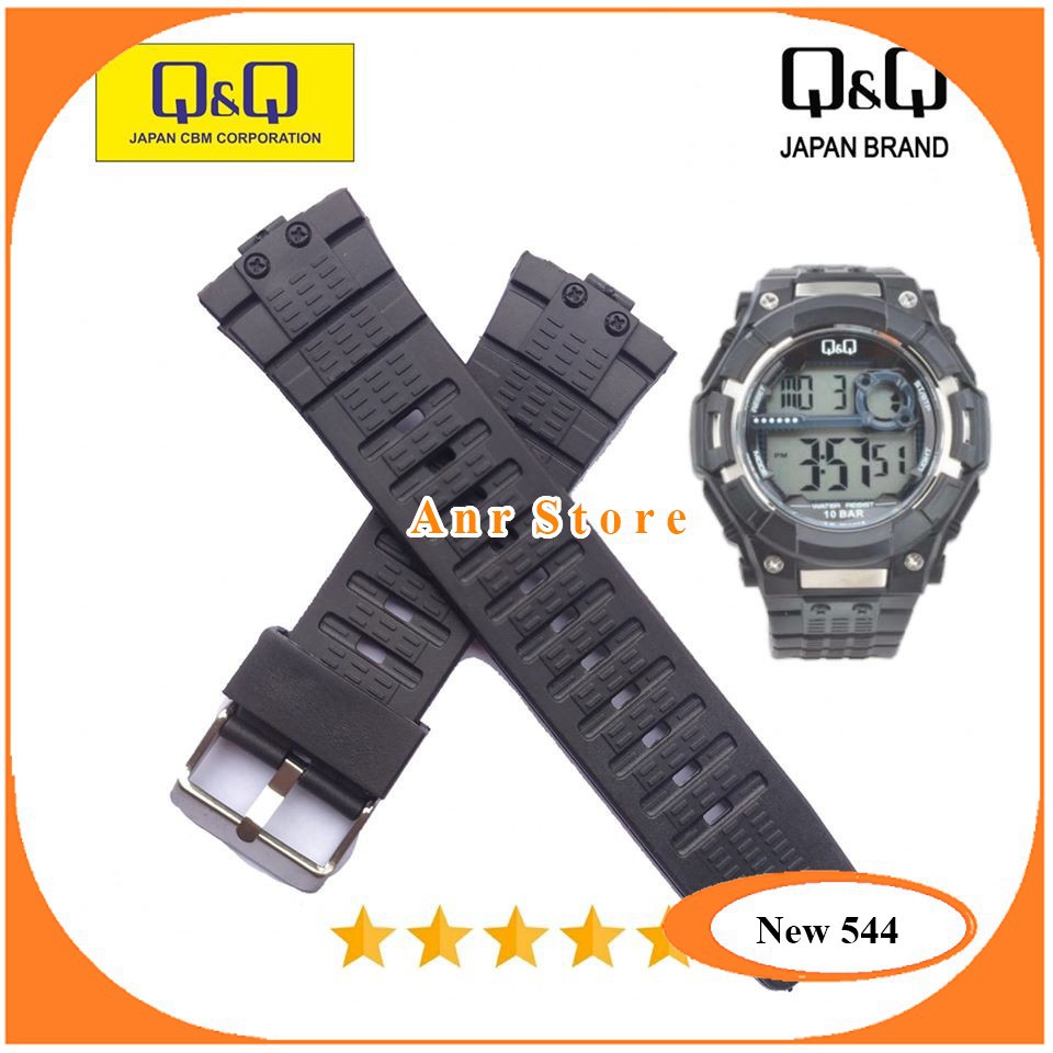 Tali Jam Tangan Q&amp;Q QnQ GW80 GW-80 GW 80 Hitam