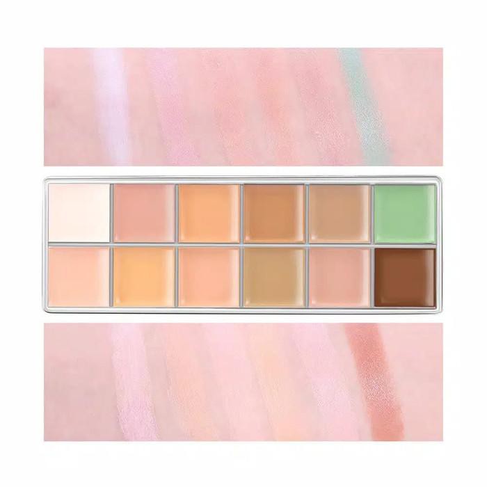Promo O.TWO.O /OTWOO 12 COLOR CONCEALER CREAM /12 CAMOUFLAGE CREAM PALLETA Murah