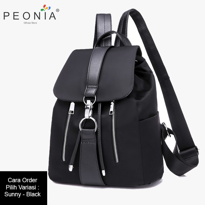TAS WANITA MURAH TAS RANSEL Kekinian Backpack Kecil Fashion Mini Kerja Z7L3 Hitam Gendong Cewek Eleg