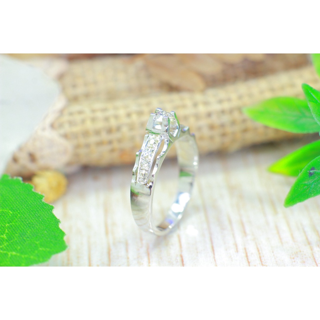 Cincin Emas Putih Berlian Banjar Asli (DIAMOND)