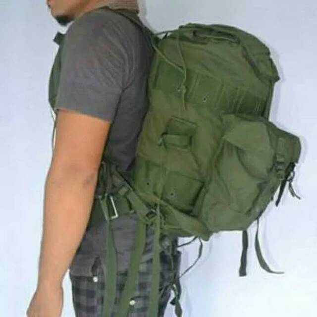 Ransel Pendidikan Besar RPB Batalion TNI Outdoor Tempur Hijau Korea