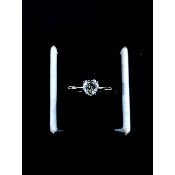 cincin mata 1 berlian love asli 0,99crt ring emas putih
