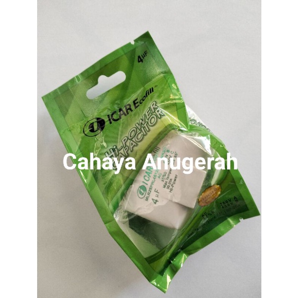 Kapasitor Kotak Icar Ecofill 6uf 8uf 10uf 12uf