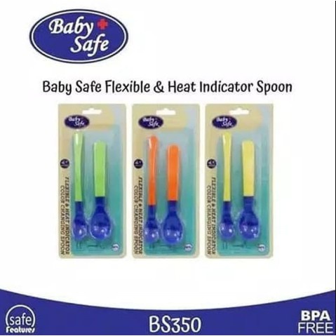 Baby Safe Flexible &amp; Heat Indicator Color Changing Spoon