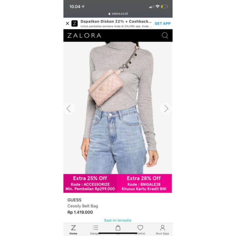 Authentic Guess Cessily Belt Bag