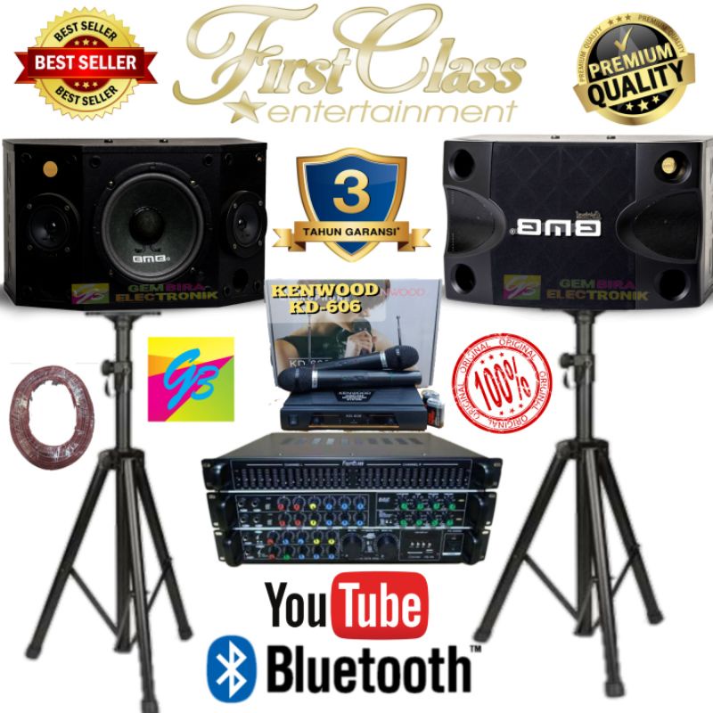 Paket karaoke BMB 8 inch amplifier karaoke bluetooth FC a4000 ori