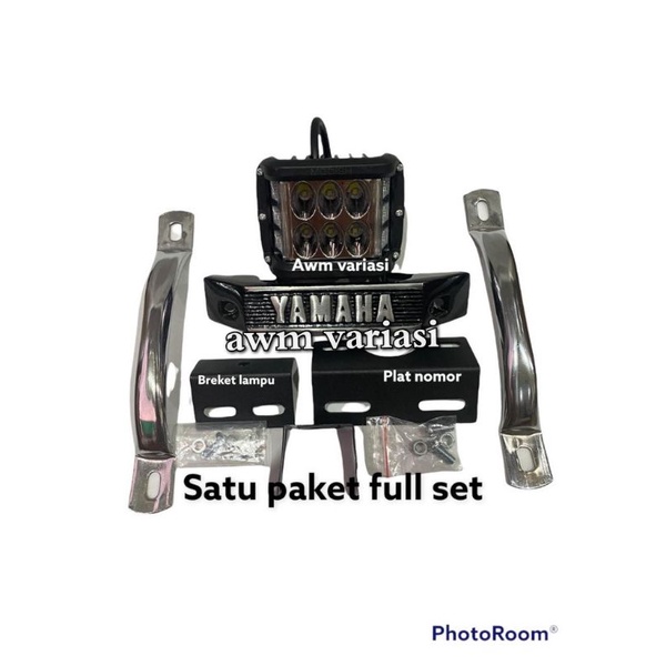 Paket Lampu LED Rx King Set Kumis Plus Plat Nomor Plus Behel Samping Rx King